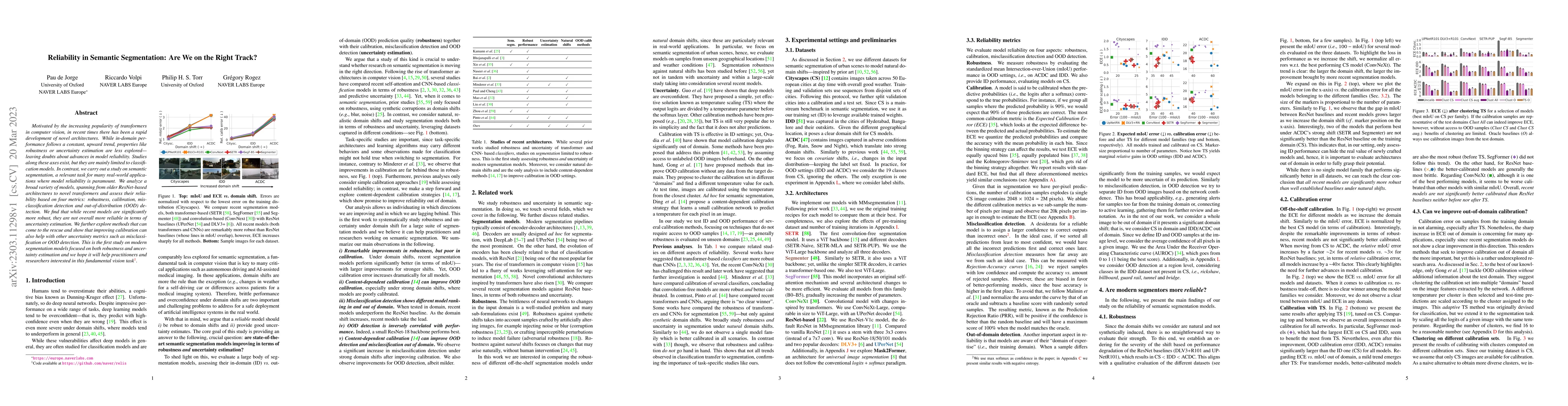 Thumbnail for Reliability in Semantic Segmentation: Are We on the Right Track?