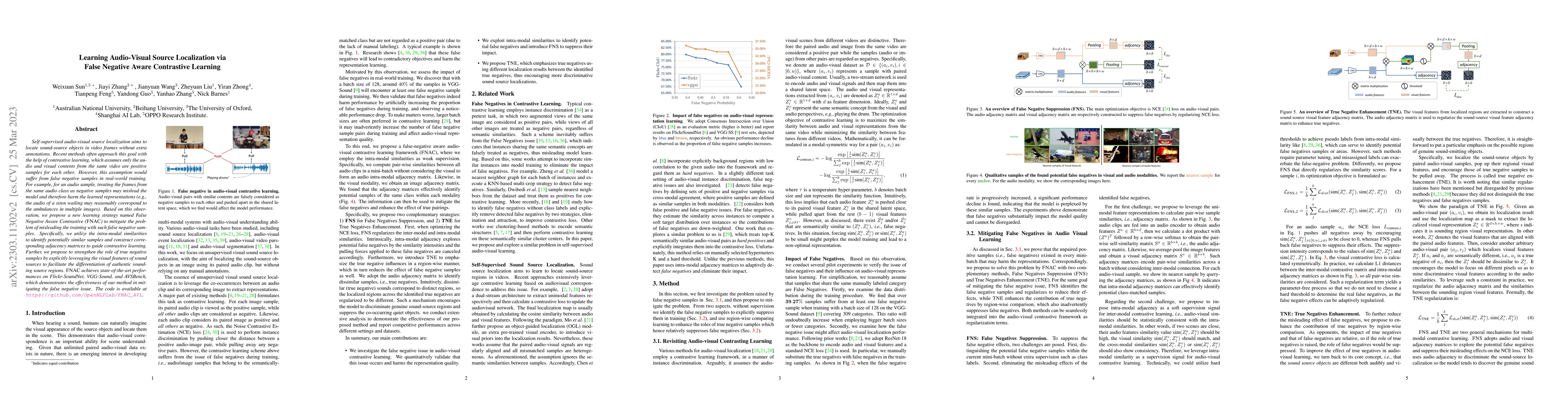 Thumbnail for Learning Audio-Visual Source Localization via False Negative Aware
  Contrastive Learning