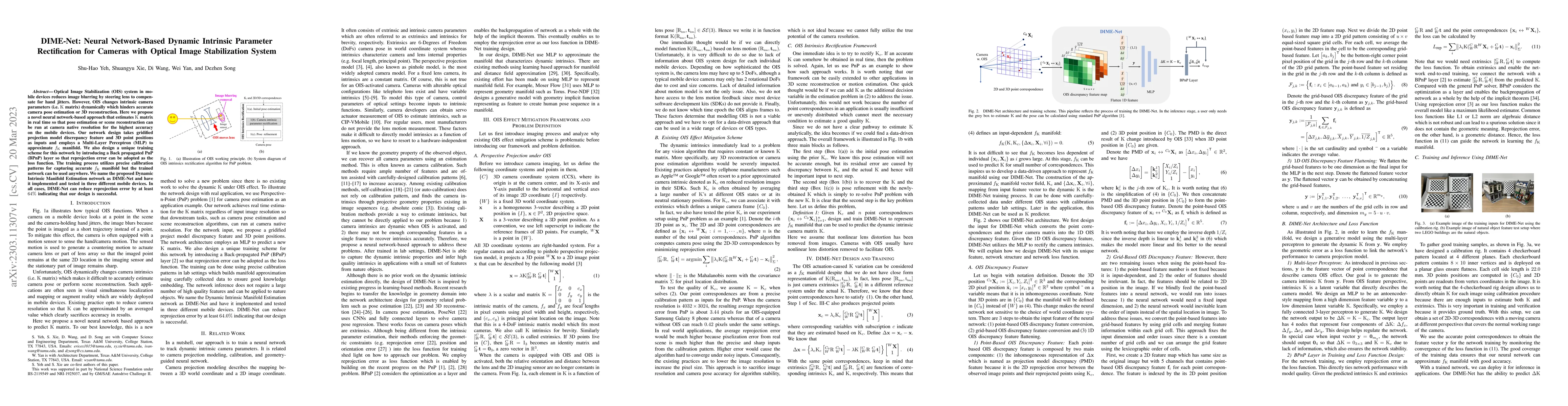 Thumbnail for DIME-Net: Neural Network-Based Dynamic Intrinsic Parameter Rectification
  for Cameras with Optical Image Stabilization System