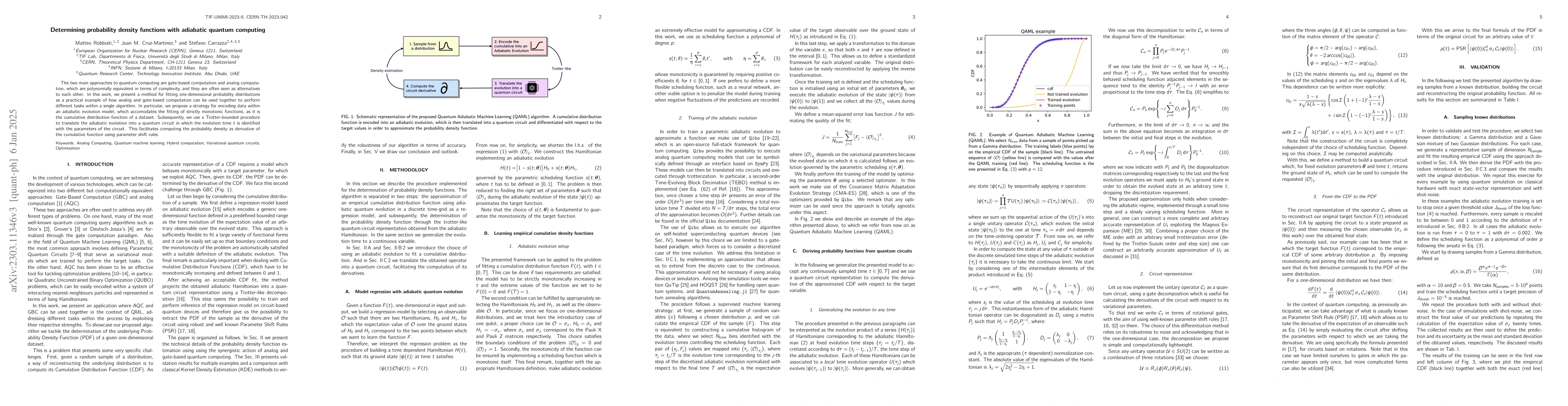 Thumbnail for Determining probability density functions with adiabatic quantum
  computing