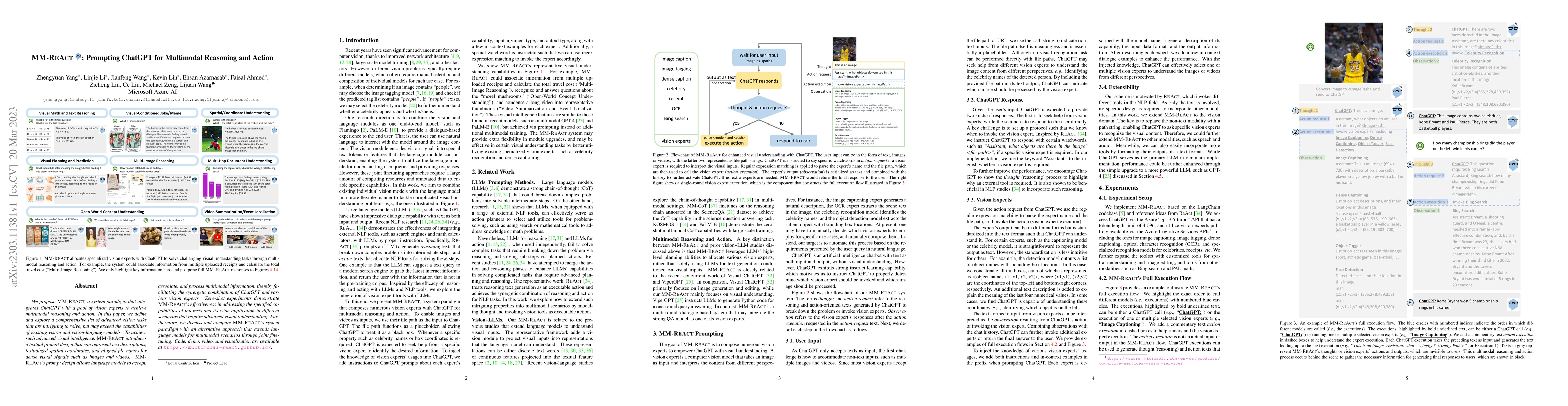 Thumbnail for MM-REACT: Prompting ChatGPT for Multimodal Reasoning and Action