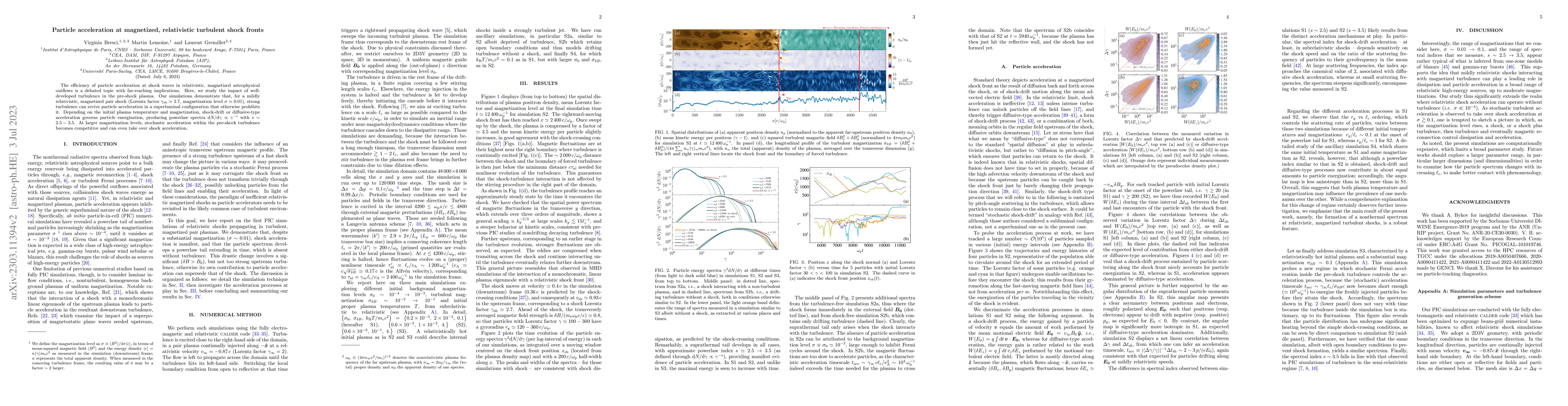 Thumbnail for Particle acceleration at magnetized, relativistic turbulent shock fronts
