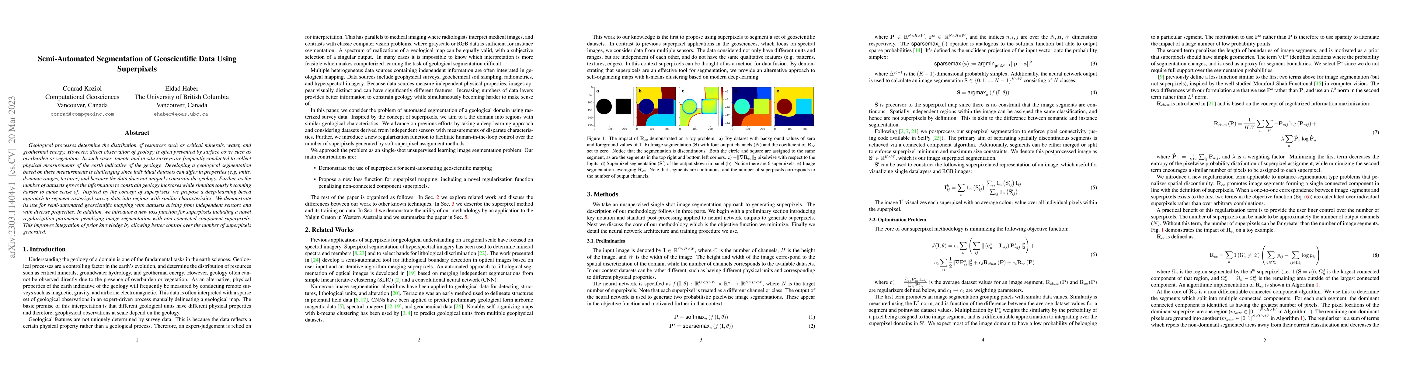 Thumbnail for Semi-Automated Segmentation of Geoscientific Data Using Superpixels