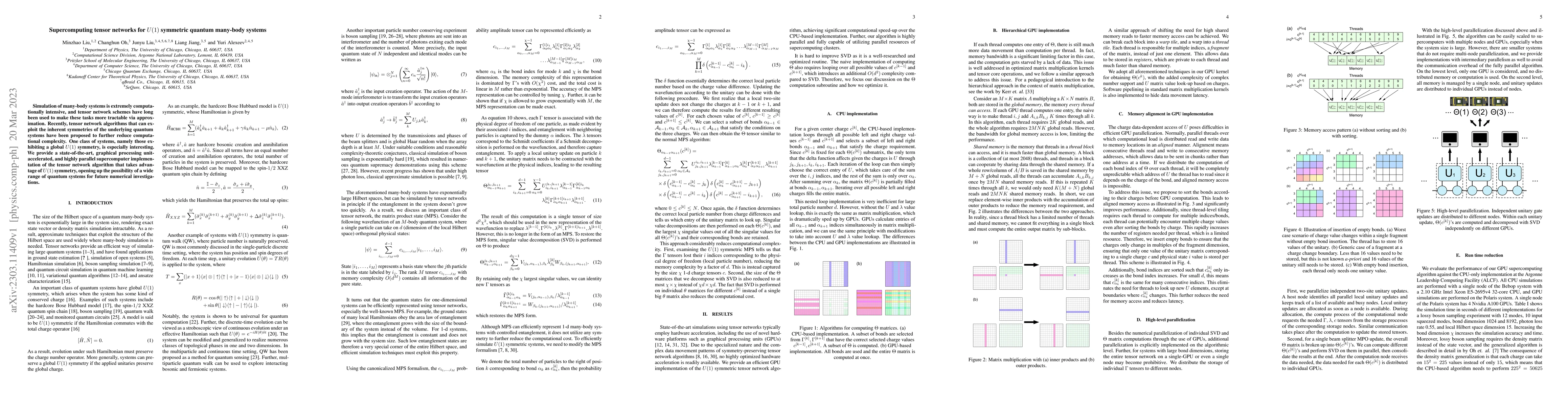 Thumbnail for Supercomputing tensor networks for U(1) symmetric quantum many-body
  systems