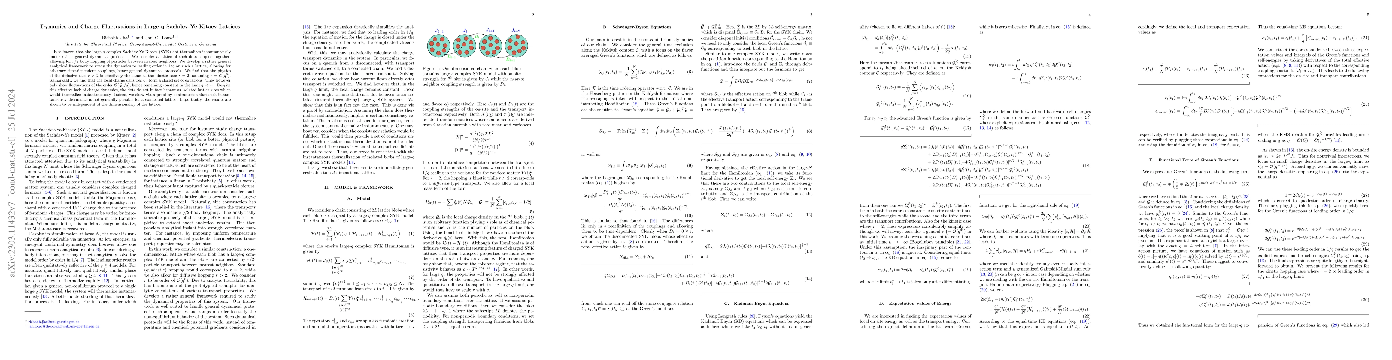 Thumbnail for Dynamics and Charge Fluctuations in Large-q Sachdev-Ye-Kitaev Lattices