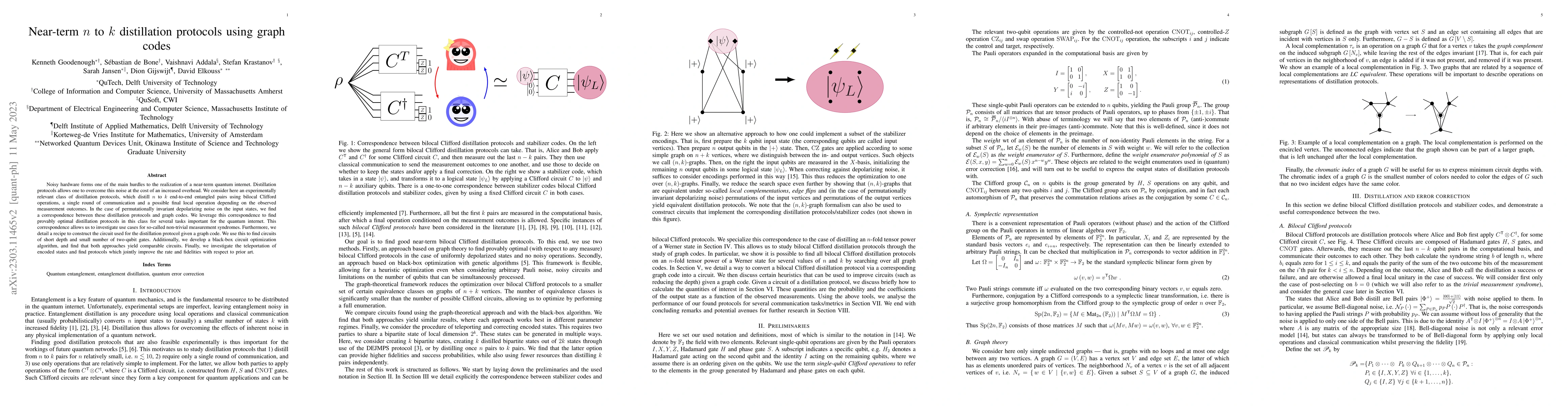 Thumbnail for Near-term $n$ to $k$ distillation protocols using graph codes