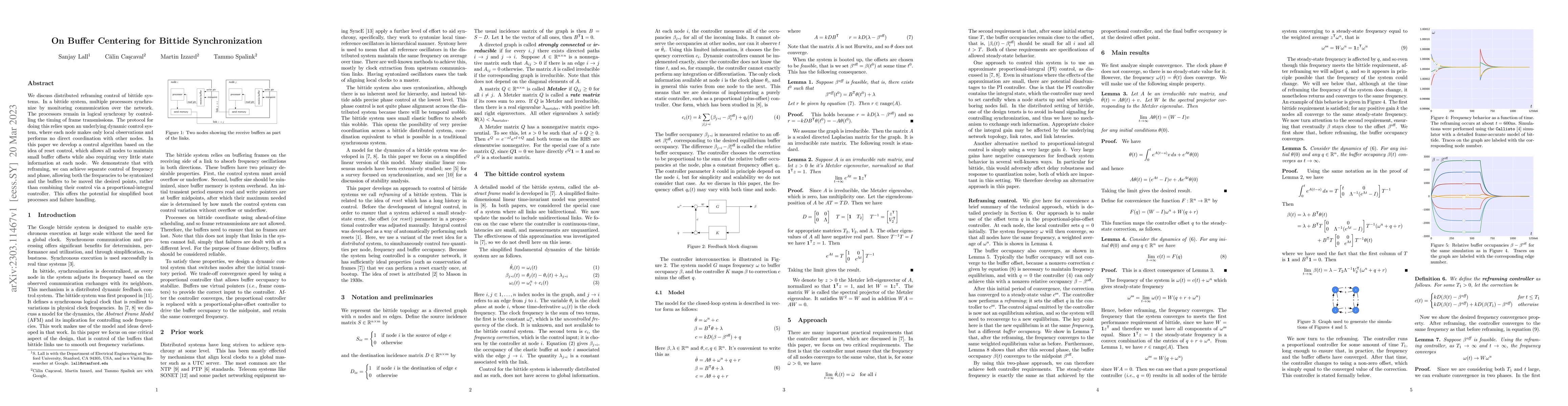 Thumbnail for On Buffer Centering for Bittide Synchronization