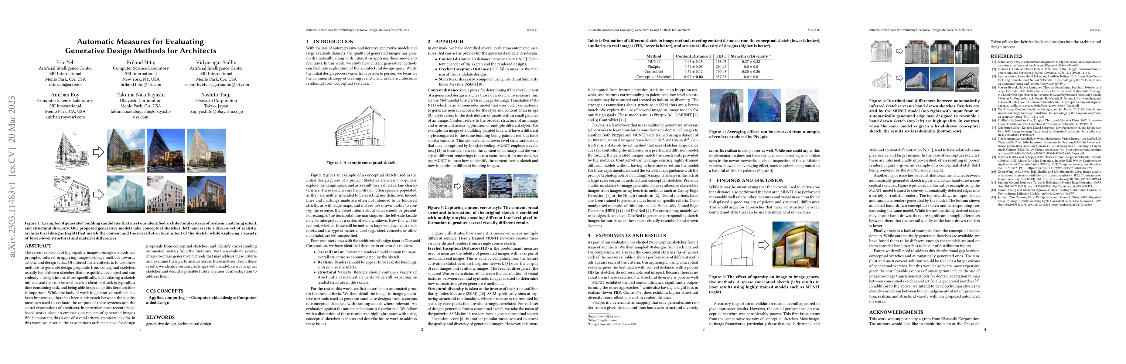 Thumbnail for Automatic Measures for Evaluating Generative Design Methods for
  Architects