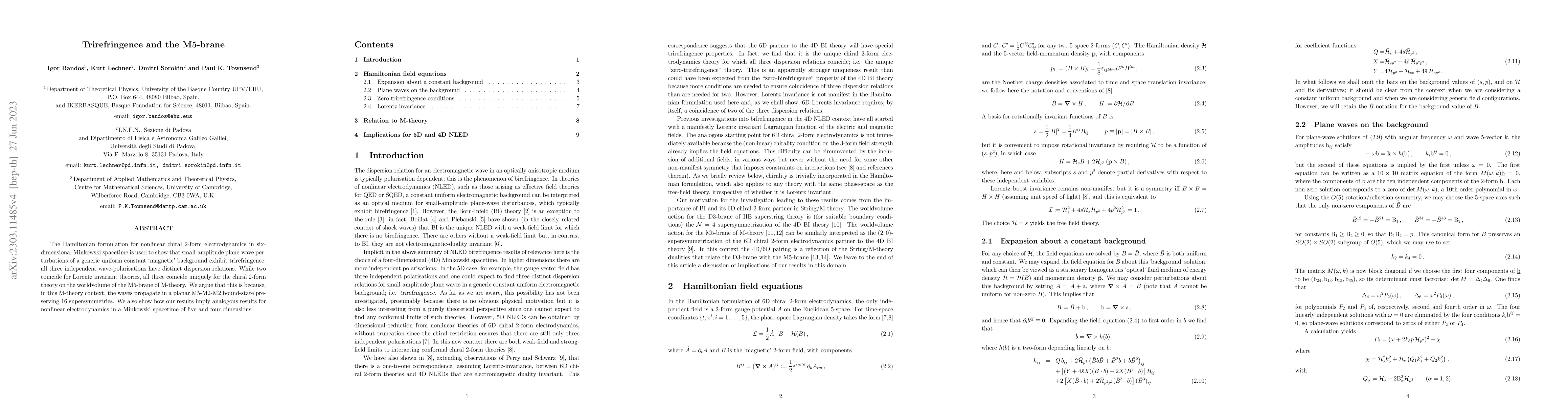 Thumbnail for Trirefringence and the M5-brane
