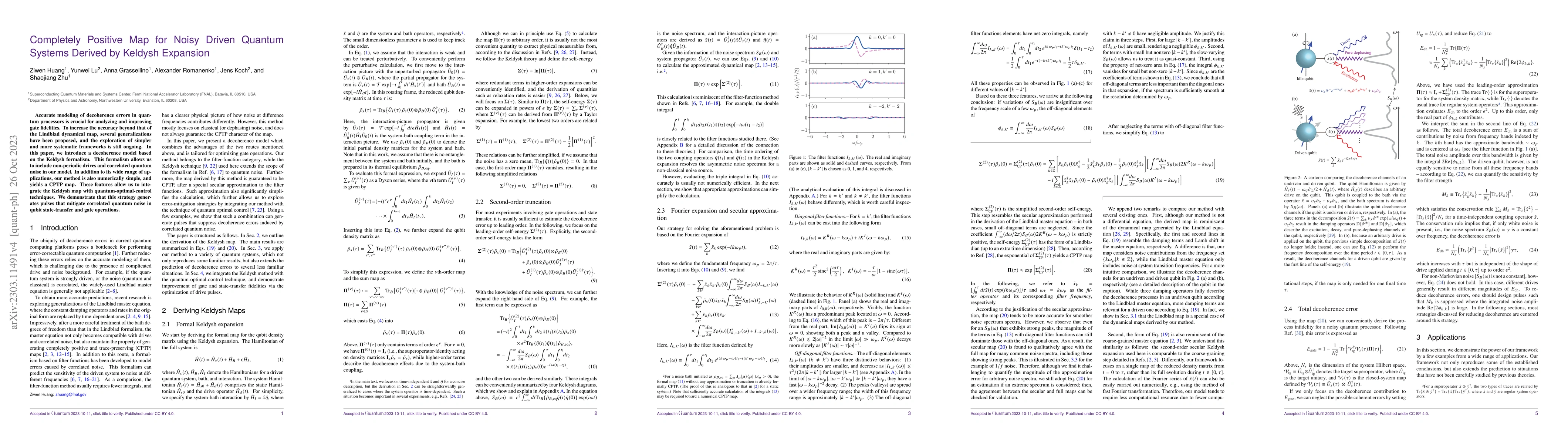 Thumbnail for Completely Positive Map for Noisy Driven Quantum Systems Derived by
  Keldysh Expansion