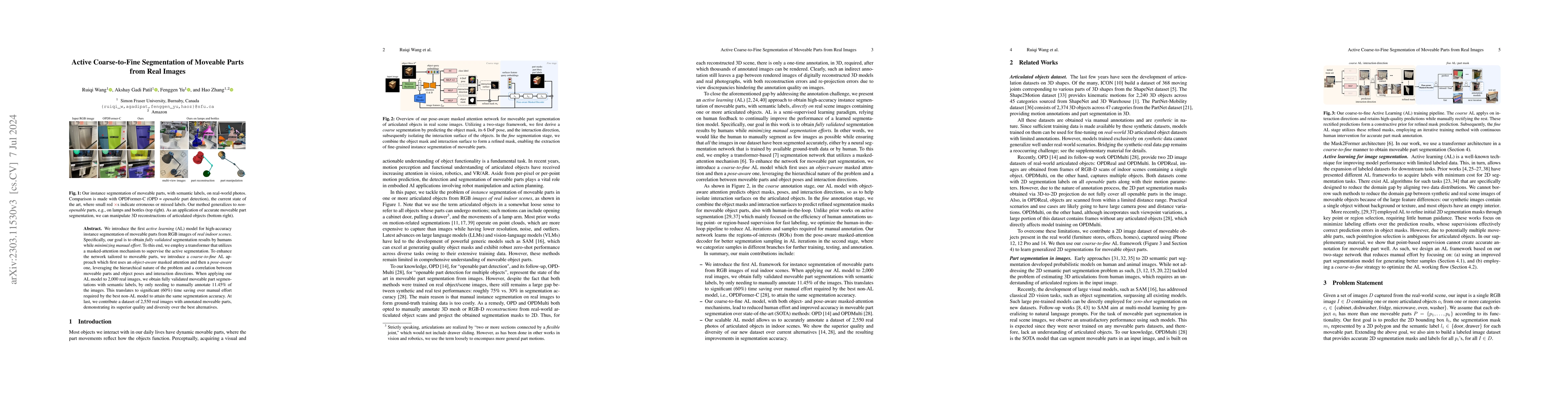 Thumbnail for Active Coarse-to-Fine Segmentation of Moveable Parts from Real Images