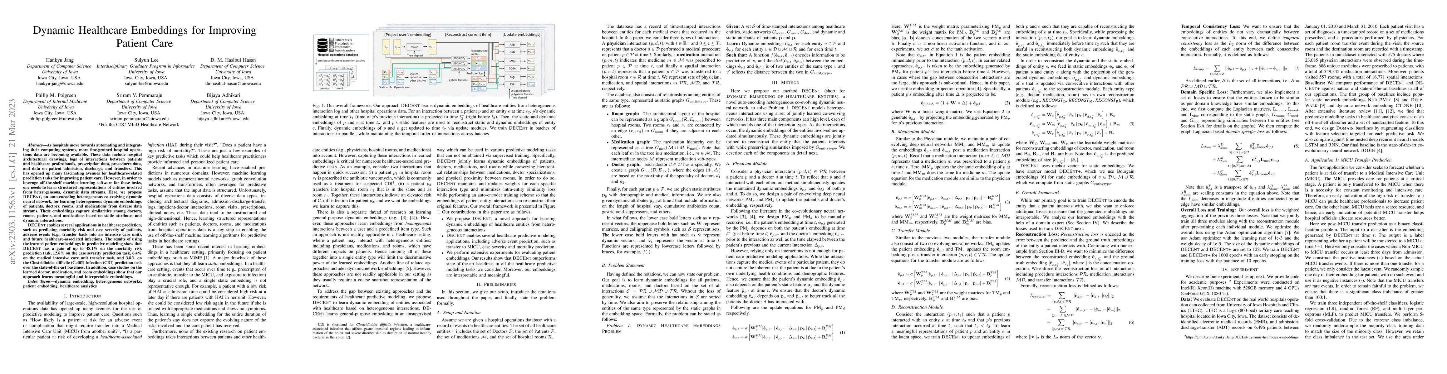 Thumbnail for Dynamic Healthcare Embeddings for Improving Patient Care