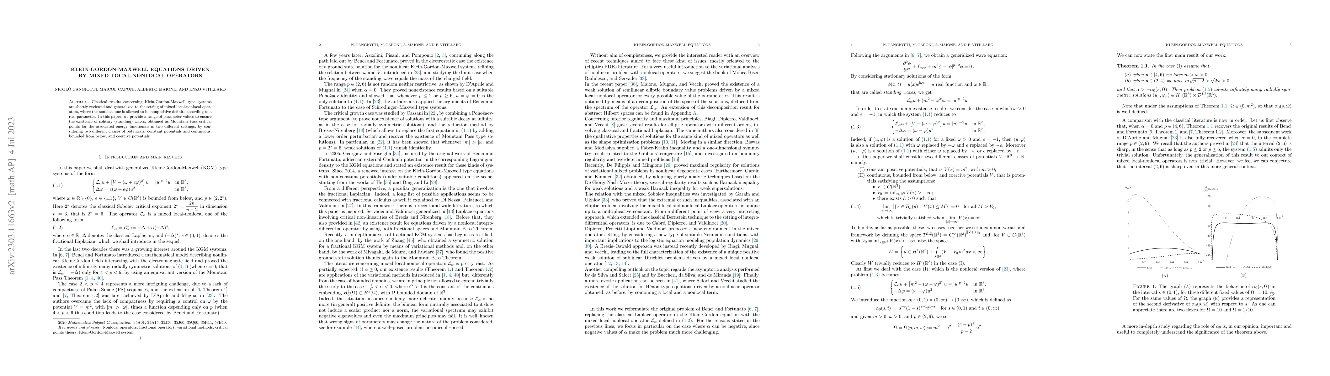 Thumbnail for Klein-Gordon-Maxwell equations driven by mixed local-nonlocal operators
