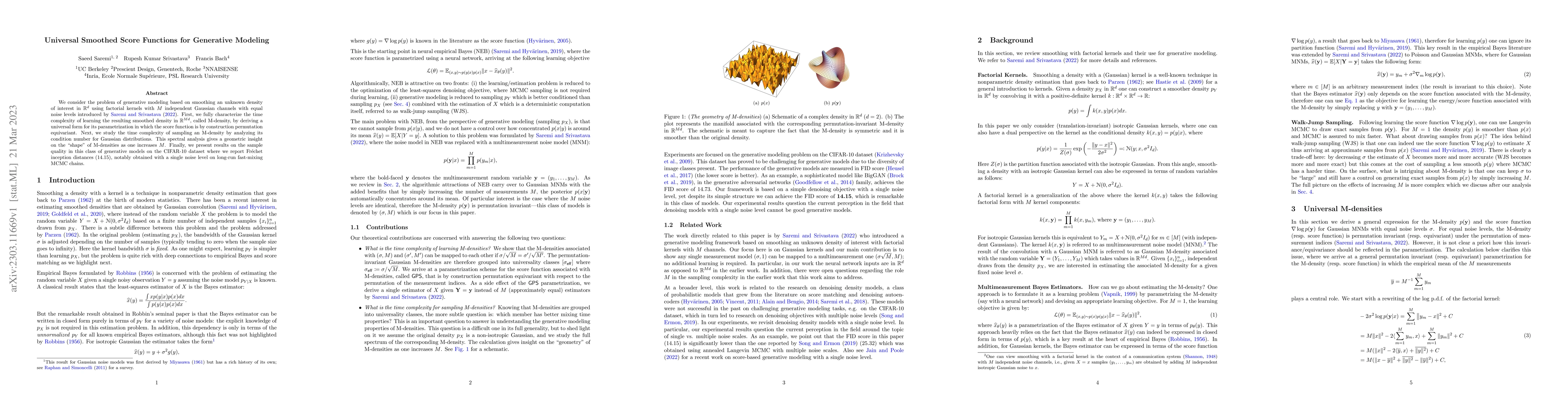 Thumbnail for Universal Smoothed Score Functions for Generative Modeling