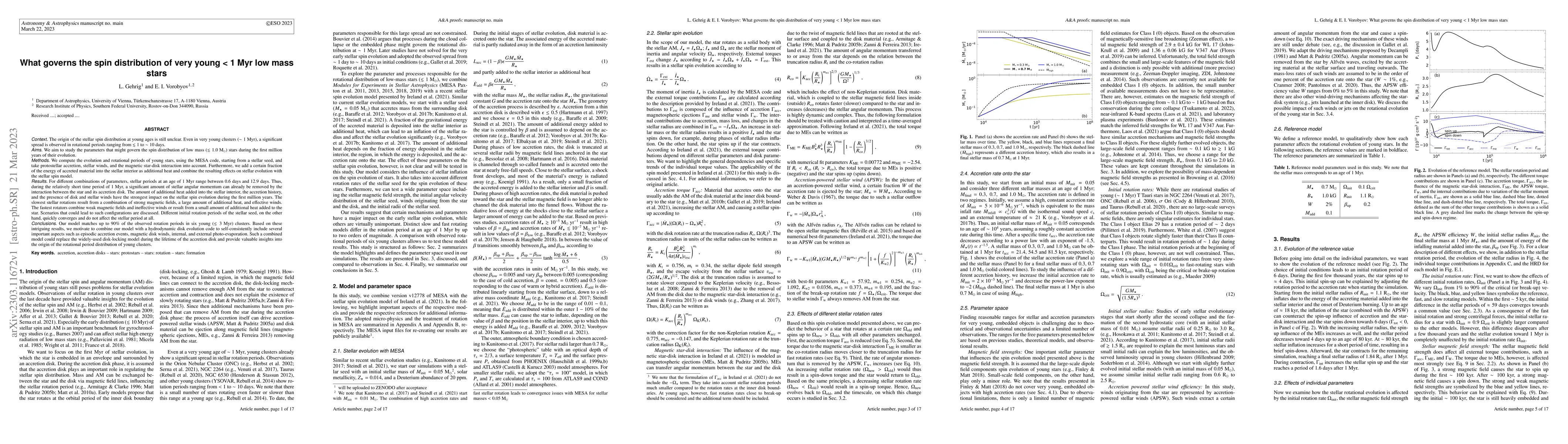 Thumbnail for What governs the spin distribution of very young < 1 Myr low mass stars