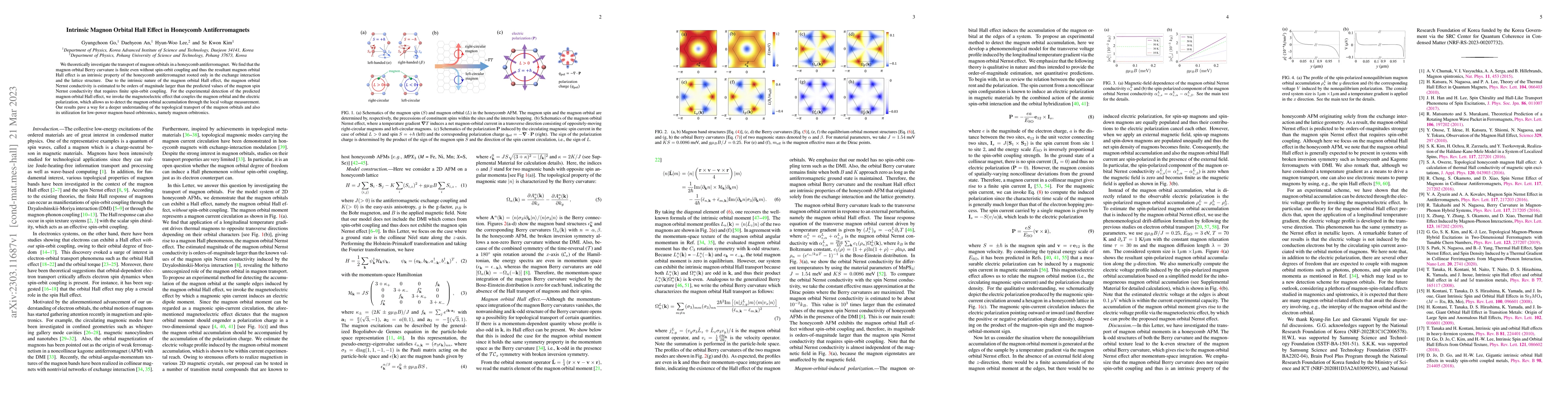 Thumbnail for Intrinsic Magnon Orbital Hall Effect in Honeycomb Antiferromagnets