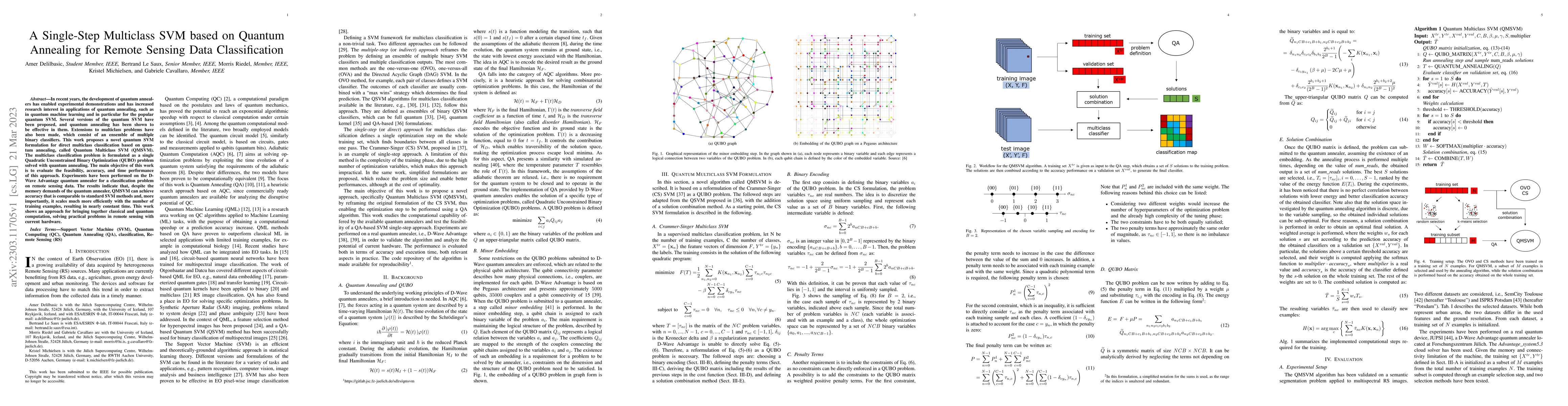 Thumbnail for A Single-Step Multiclass SVM based on Quantum Annealing for Remote
  Sensing Data Classification