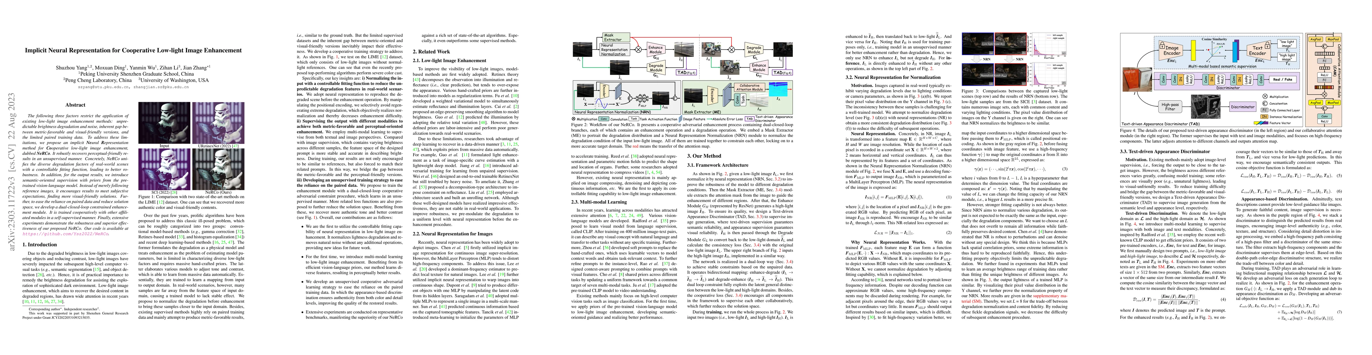 Thumbnail for Implicit Neural Representation for Cooperative Low-light Image
  Enhancement