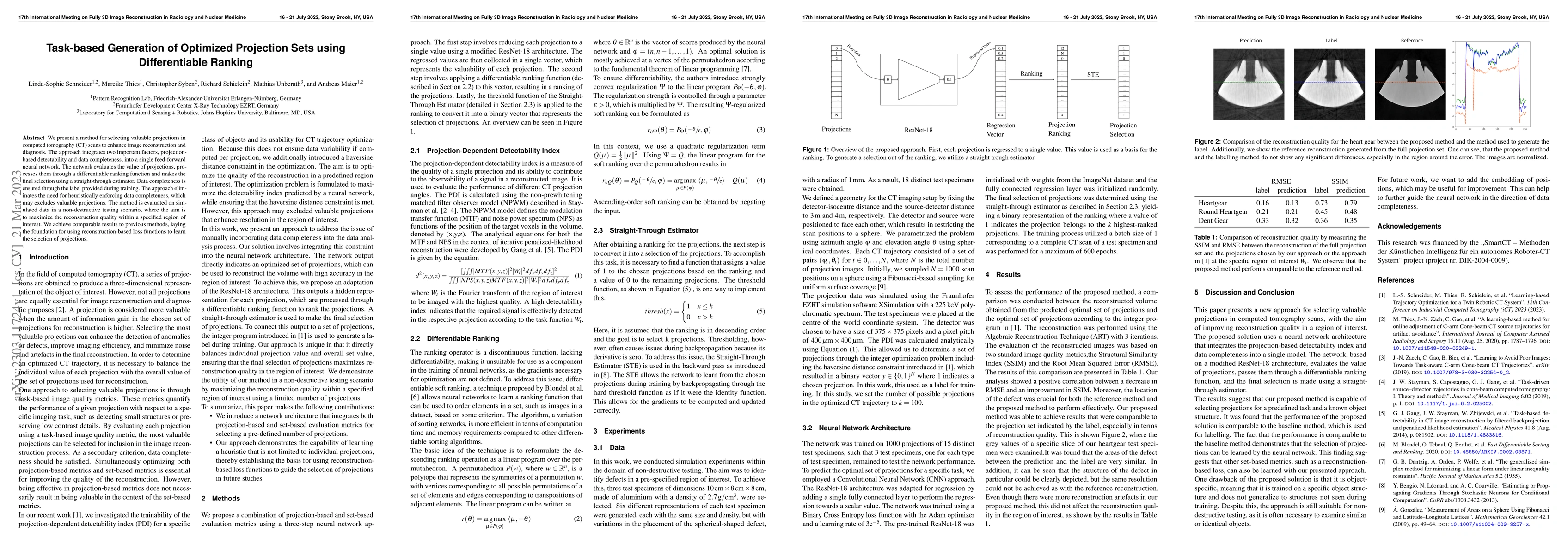 Thumbnail for Task-based Generation of Optimized Projection Sets using Differentiable
  Ranking