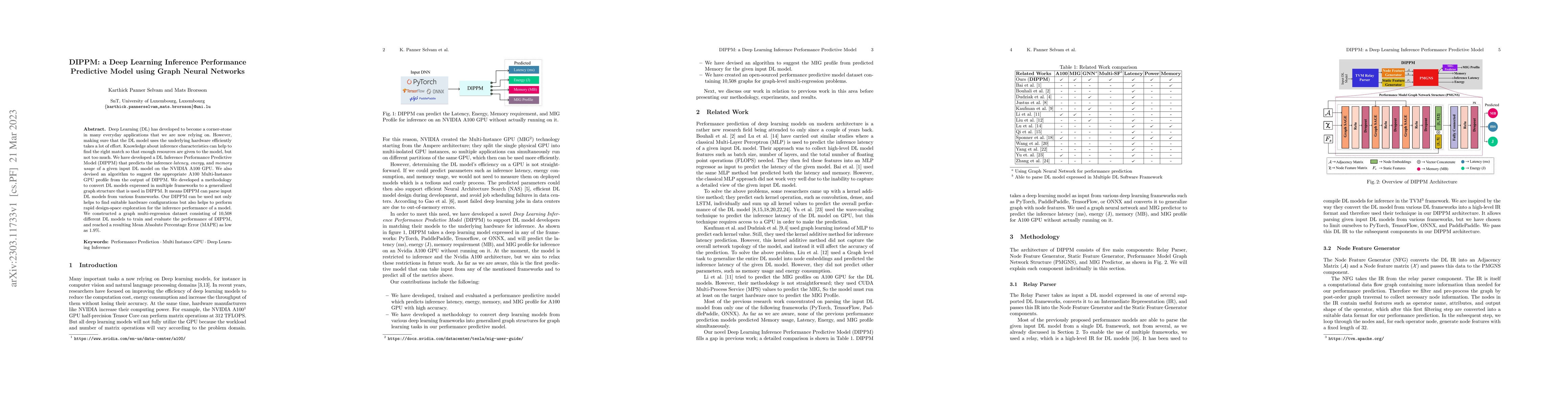 Thumbnail for DIPPM: a Deep Learning Inference Performance Predictive Model using
  Graph Neural Networks
