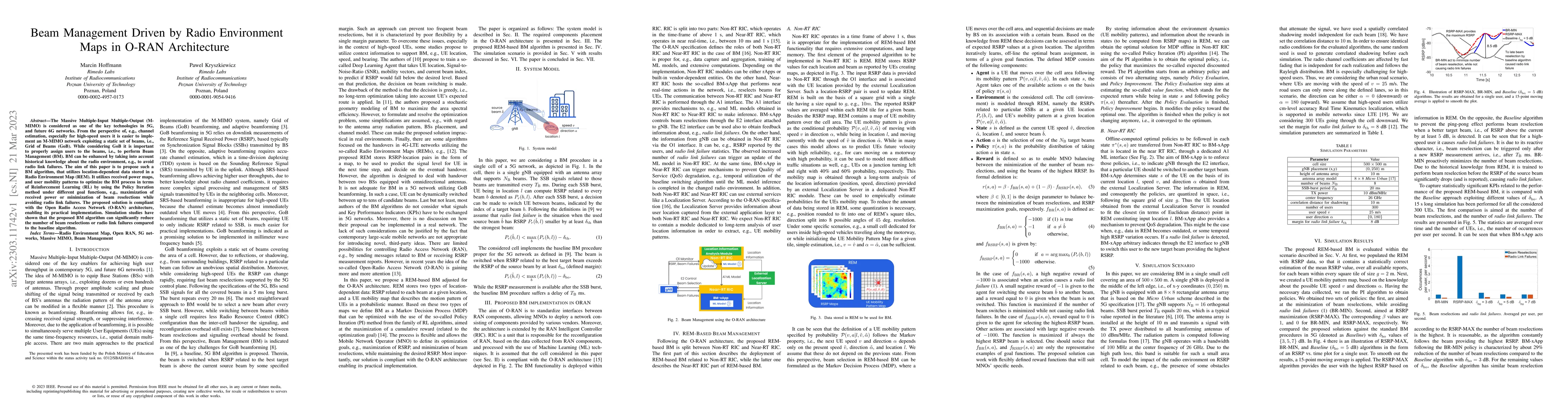 Thumbnail for Beam Management Driven by Radio Environment Maps in O-RAN Architecture