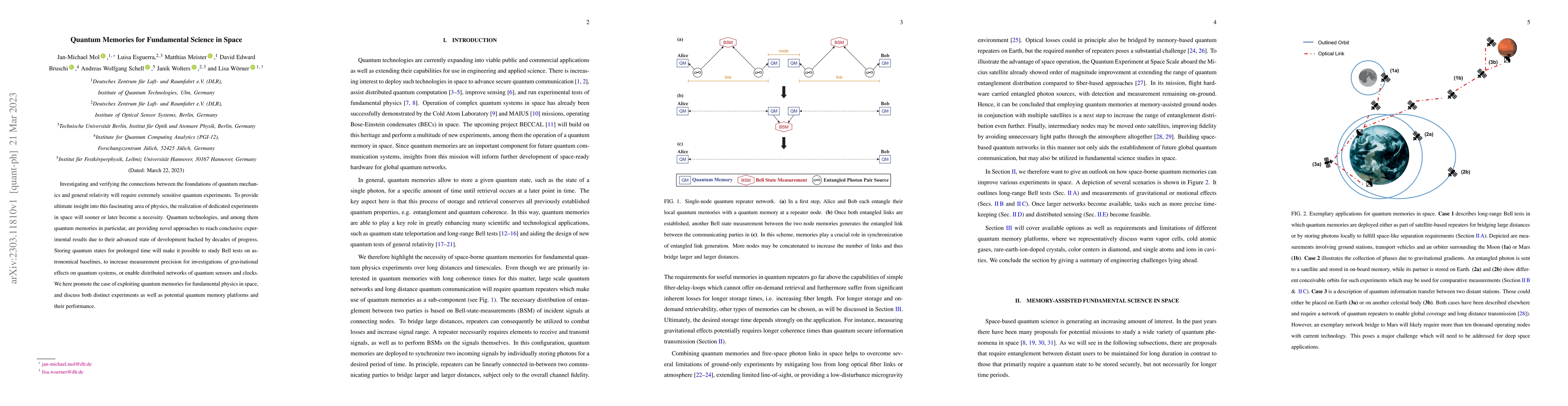 Thumbnail for Quantum memories for fundamental science in space