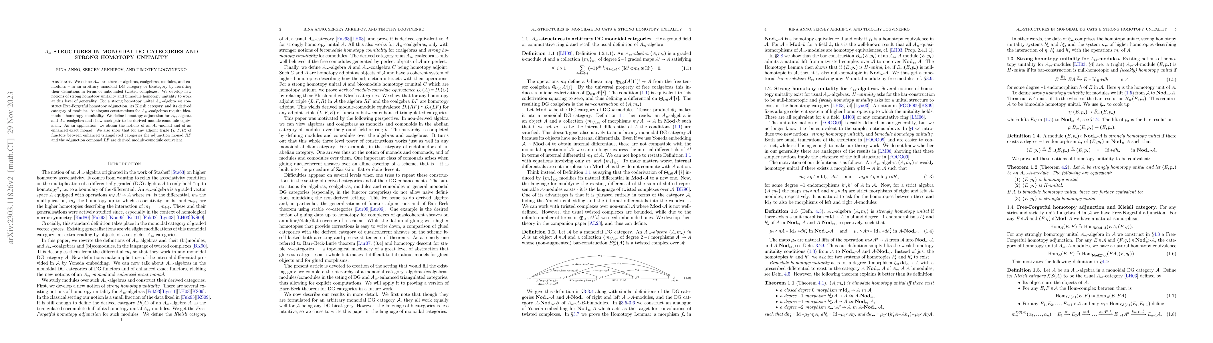 Thumbnail for $A_{\infty}$-structures in monoidal DG categories and strong homotopy
  unitality