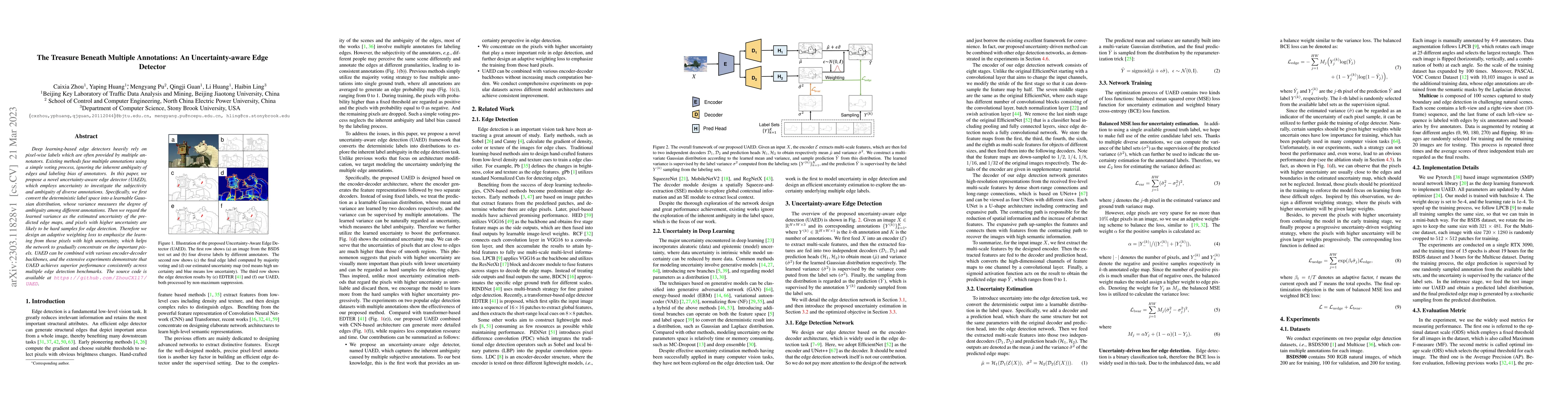 Thumbnail for The Treasure Beneath Multiple Annotations: An Uncertainty-aware Edge
  Detector