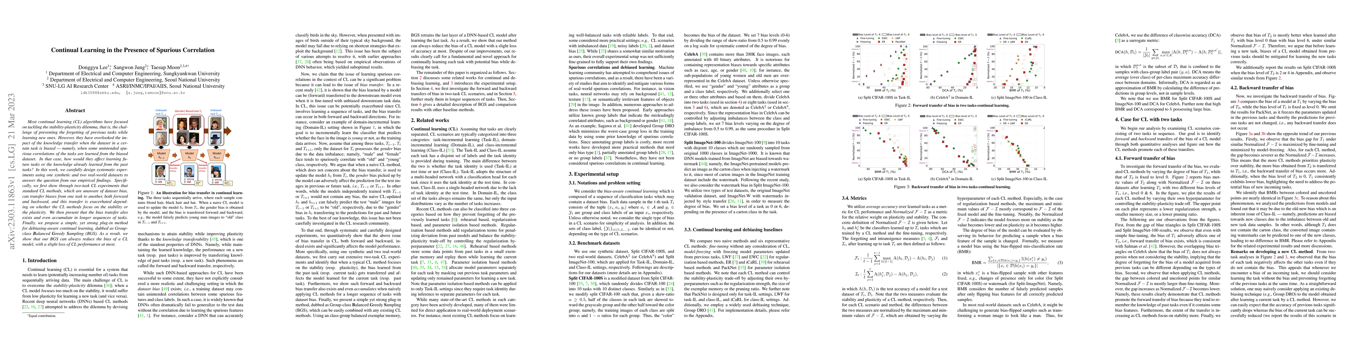 Thumbnail for Continual Learning in the Presence of Spurious Correlation