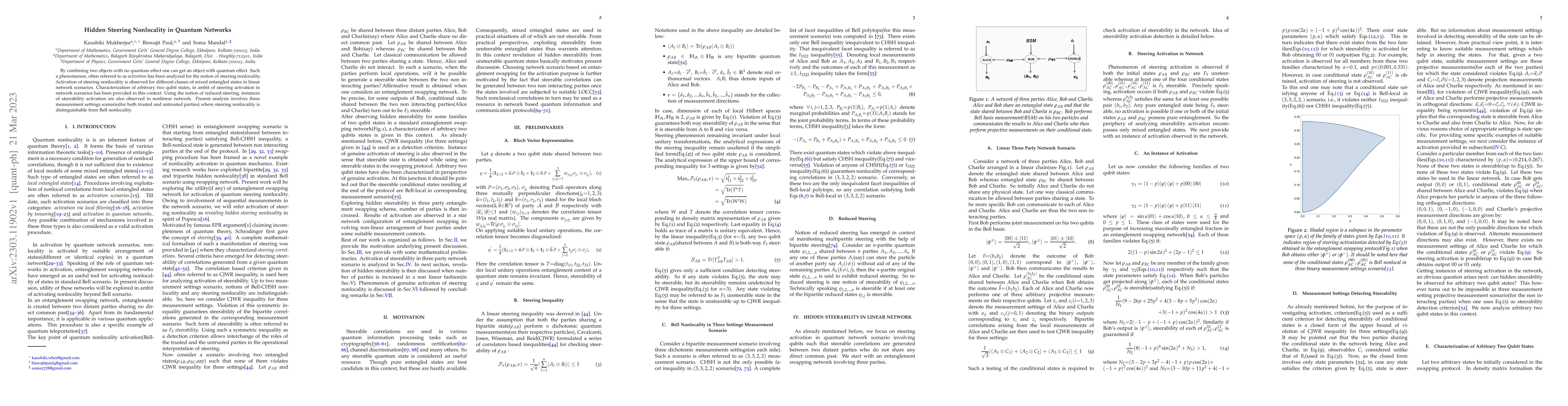 Thumbnail for Hidden Steering Nonlocality in Quantum Networks