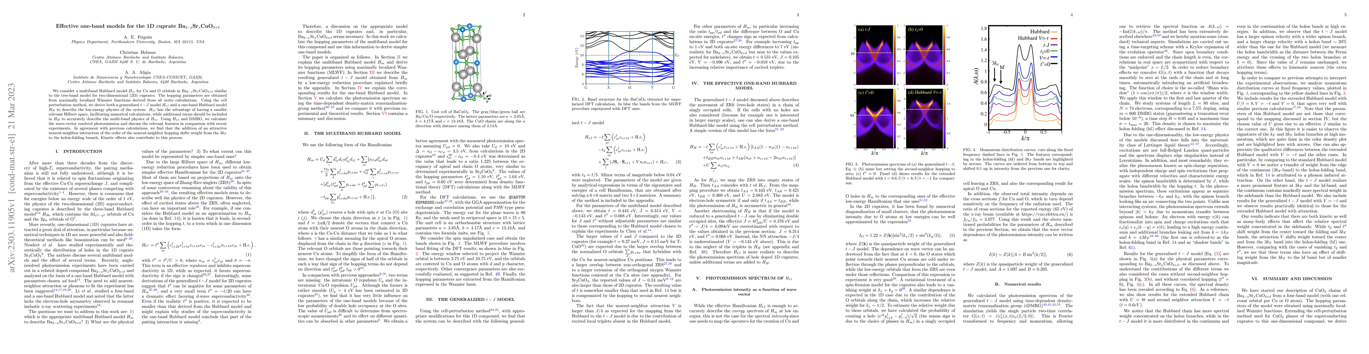 Thumbnail for Effective one-band models for the 1D cuprate
  Ba$_{2-x}$Sr$_x$CuO$_{3+\delta}$