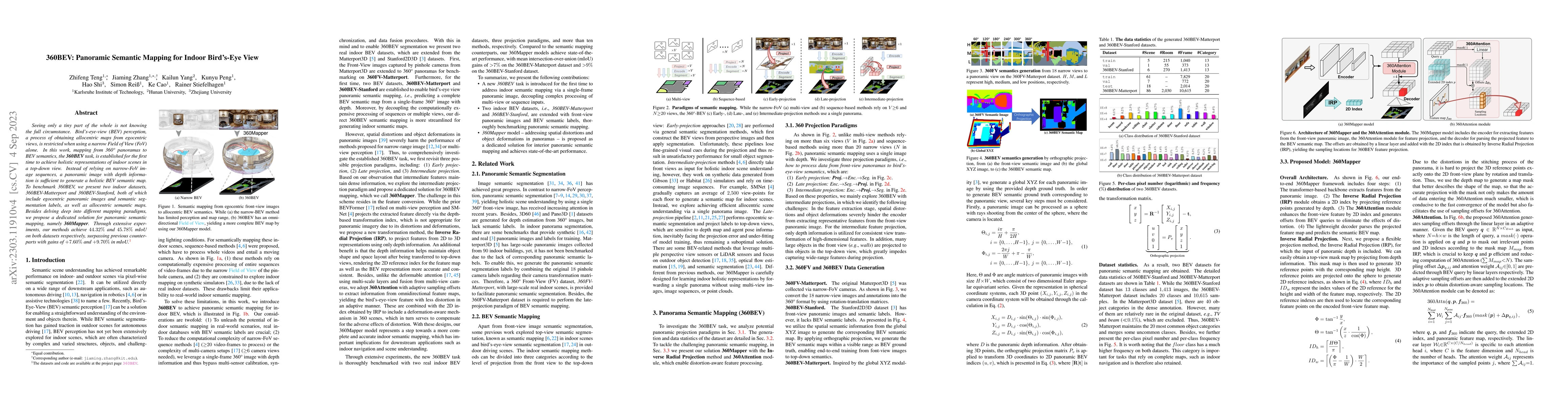Thumbnail for 360BEV: Panoramic Semantic Mapping for Indoor Bird's-Eye View