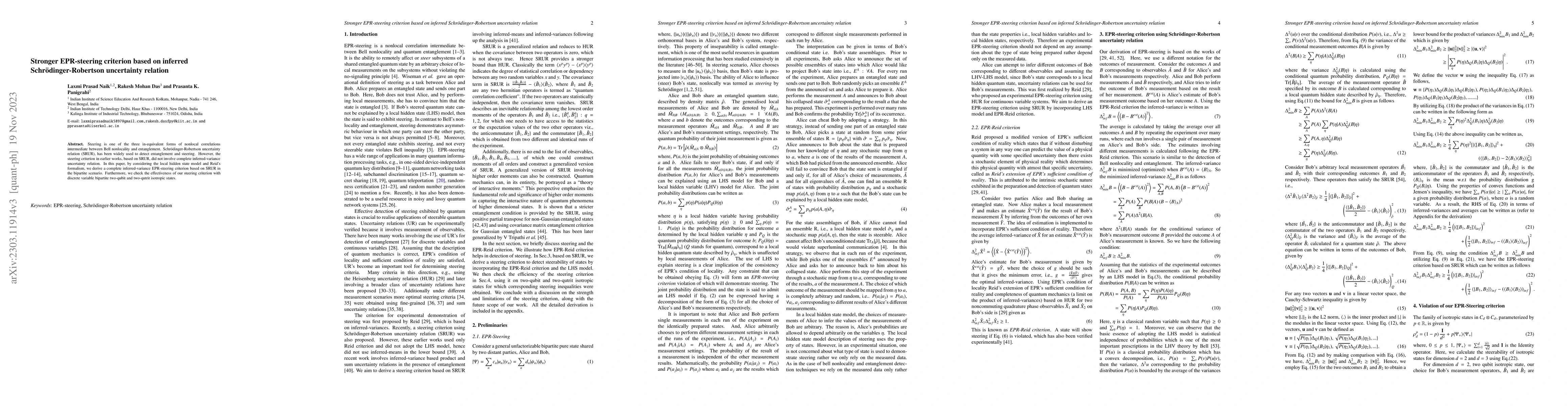 Thumbnail for Stronger EPR-steering criterion based on inferred Schrodinger-Robertson
  uncertainty relation