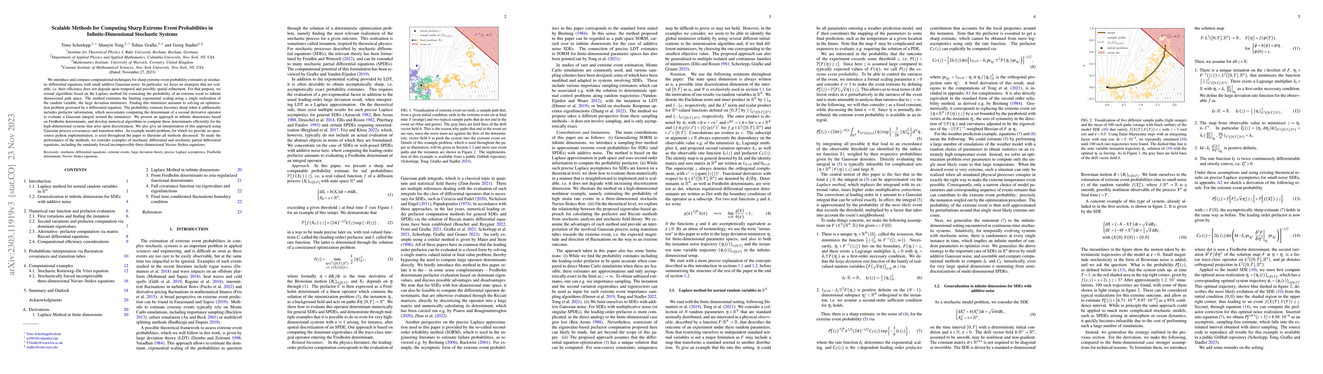 Thumbnail for Scalable Methods for Computing Sharp Extreme Event Probabilities in
  Infinite-Dimensional Stochastic Systems