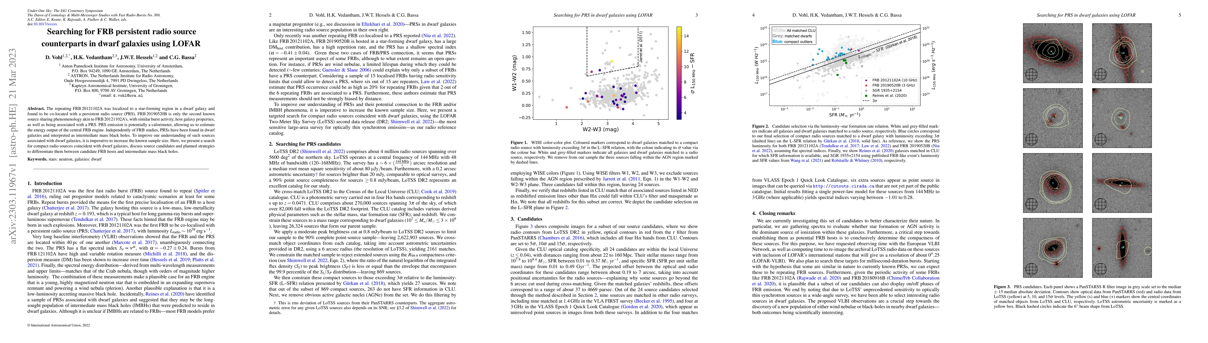 Thumbnail for Searching for FRB persistent radio source counterparts in dwarf galaxies
  using LOFAR