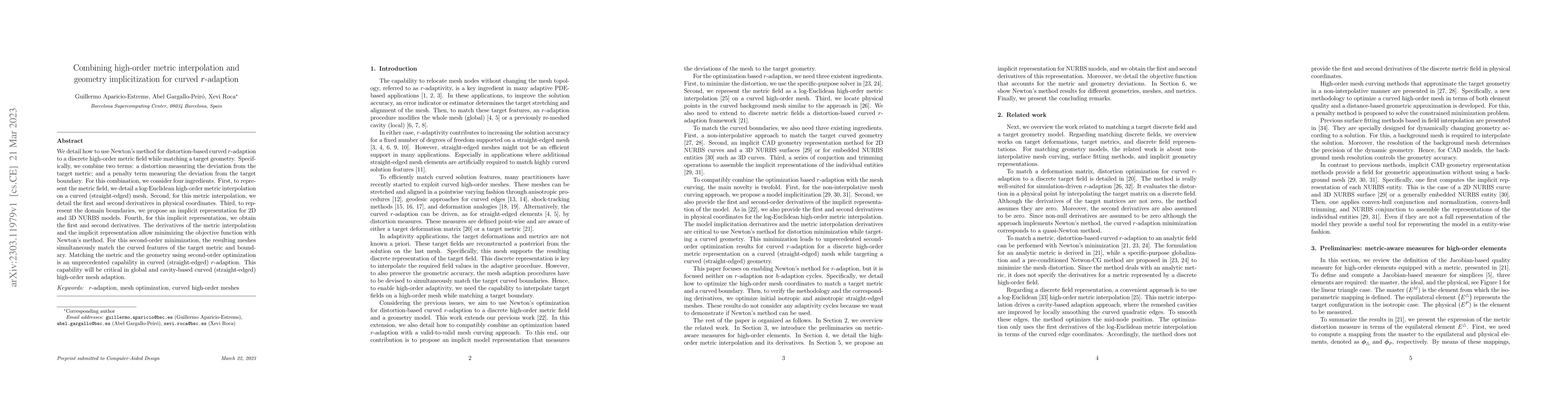 Thumbnail for Combining high-order metric interpolation and geometry implicitization
  for curved $r$-adaption