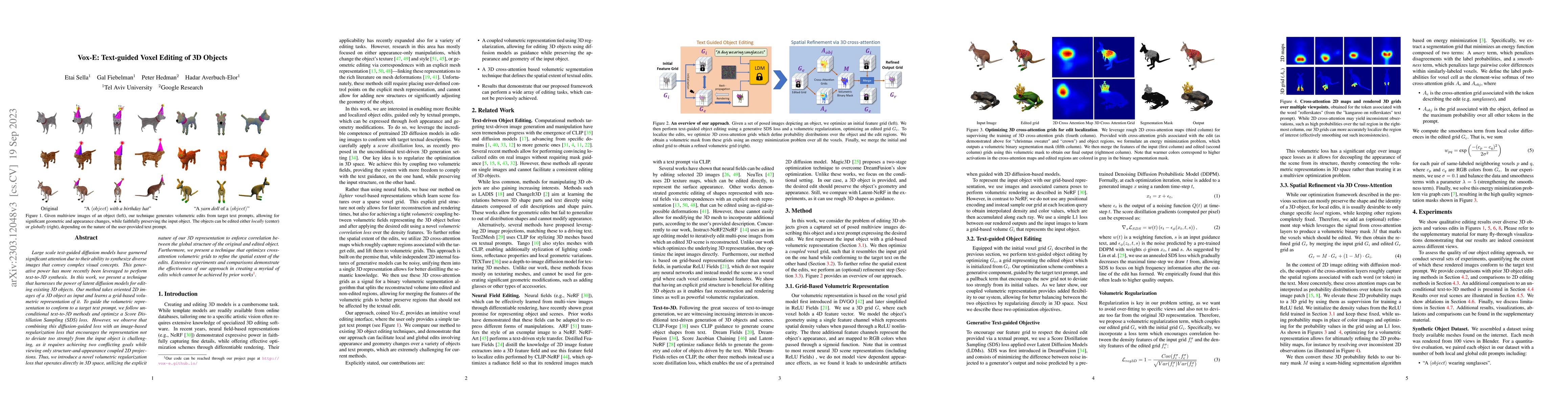 Thumbnail for Vox-E: Text-guided Voxel Editing of 3D Objects