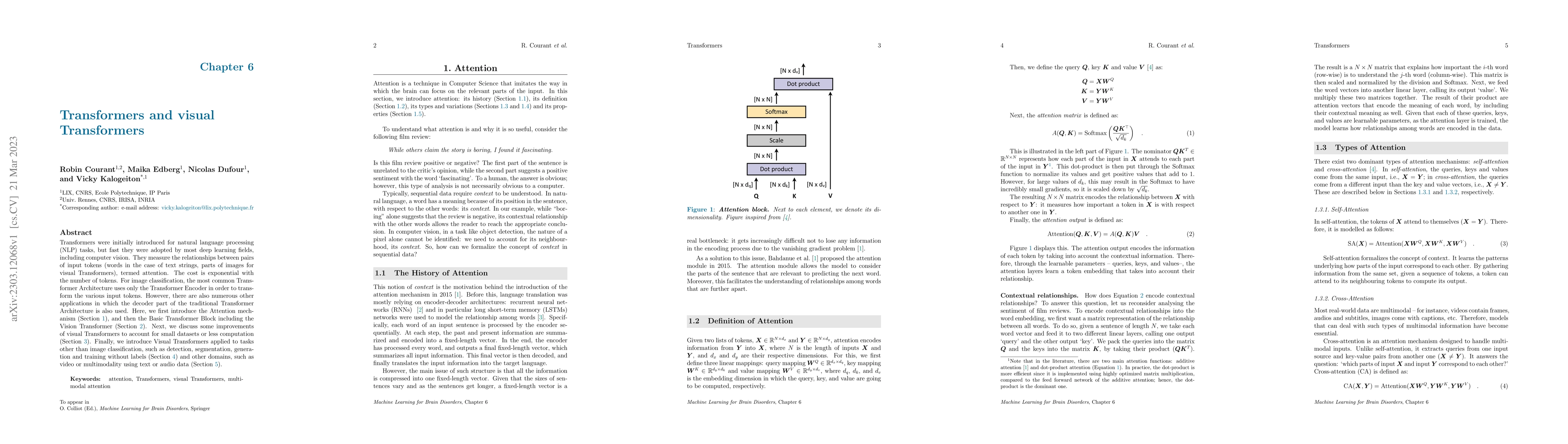 Thumbnail for Machine Learning for Brain Disorders: Transformers and Visual
  Transformers