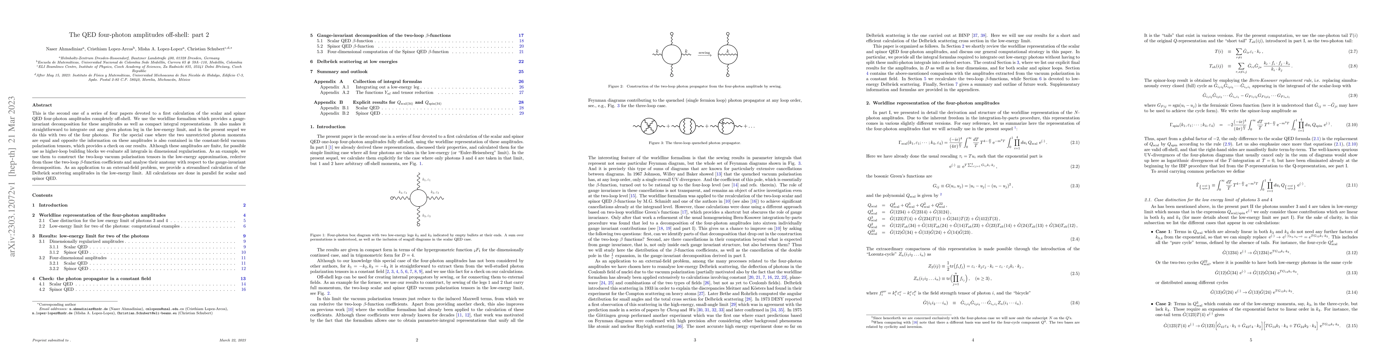 Thumbnail for The QED four-photon amplitudes off-shell: part 2