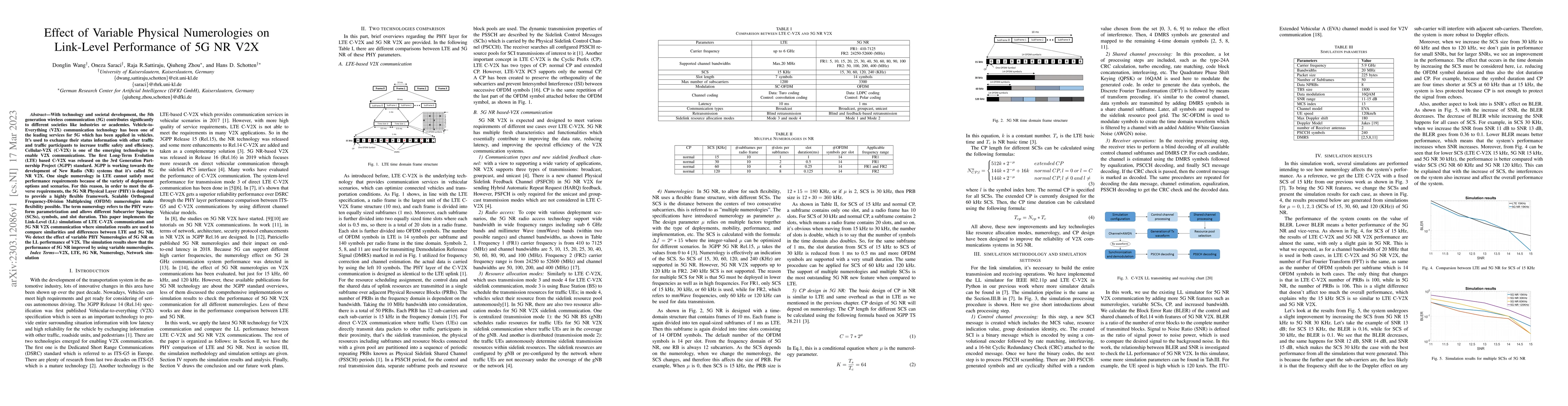 Thumbnail for Effect of Variable Physical Numerologies on Link-Level Performance of 5G
  NR V2X