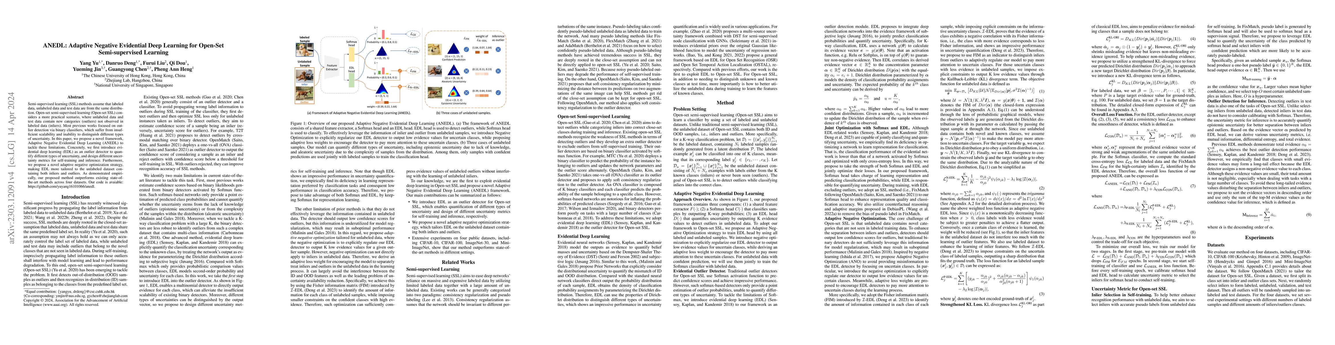 Thumbnail for Adaptive Negative Evidential Deep Learning for Open-set Semi-supervised
  Learning