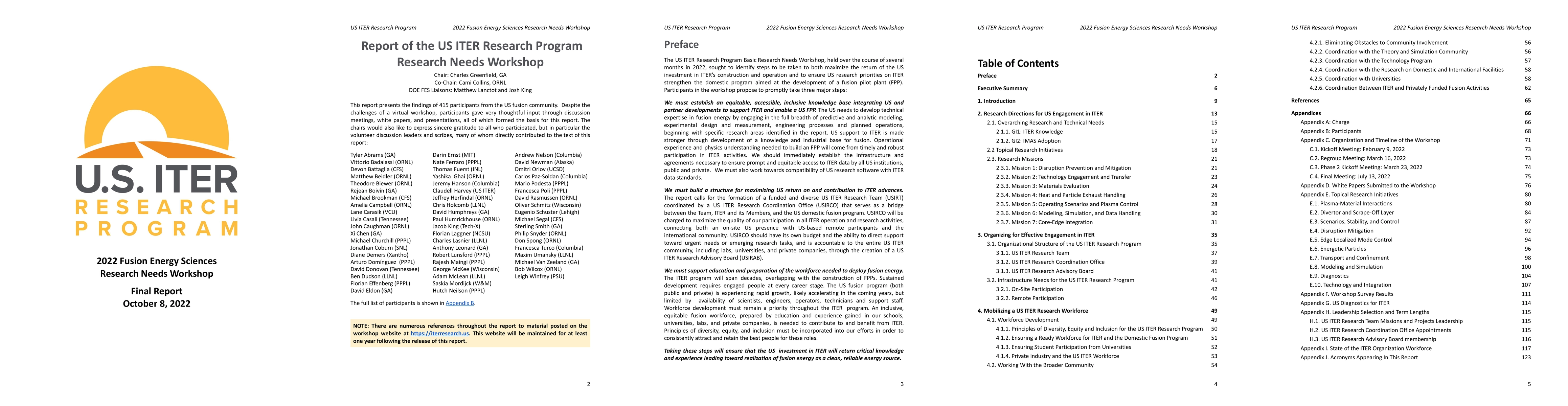 Thumbnail for Report of the US ITER Research Program Research Needs Workshop