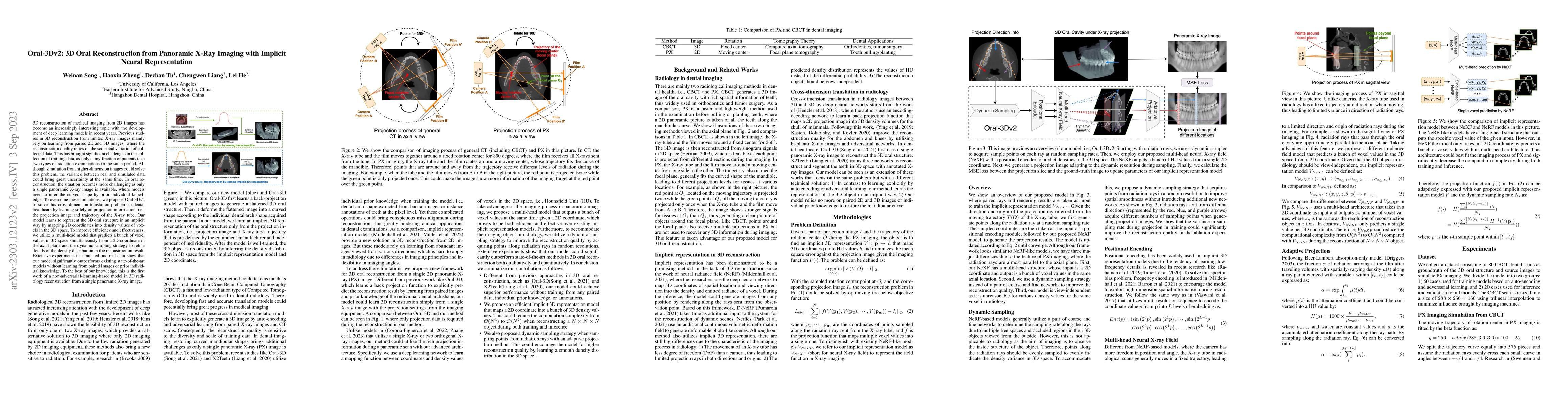 Thumbnail for Oral-3Dv2: 3D Oral Reconstruction from Panoramic X-Ray Imaging with
  Implicit Neural Representation