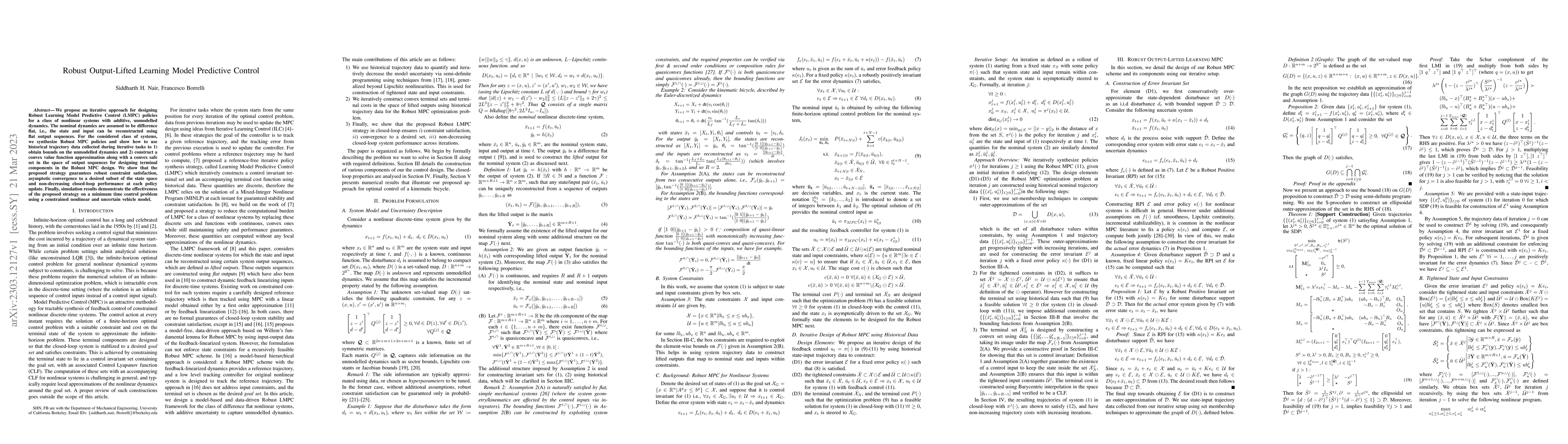 Thumbnail for Robust Output-Lifted Learning Model Predictive Control