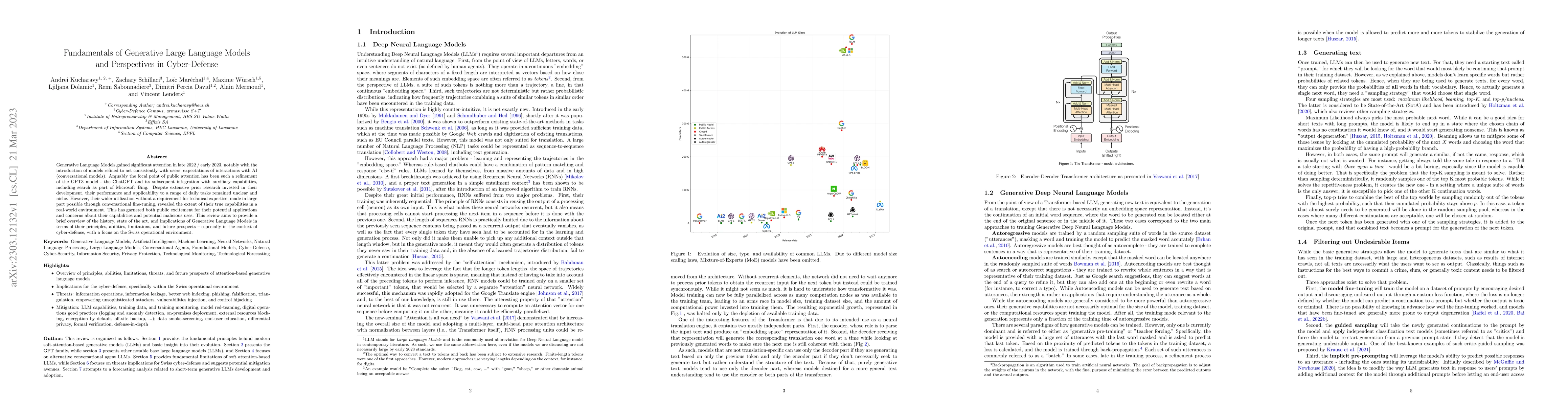 Thumbnail for Fundamentals of Generative Large Language Models and Perspectives in
  Cyber-Defense