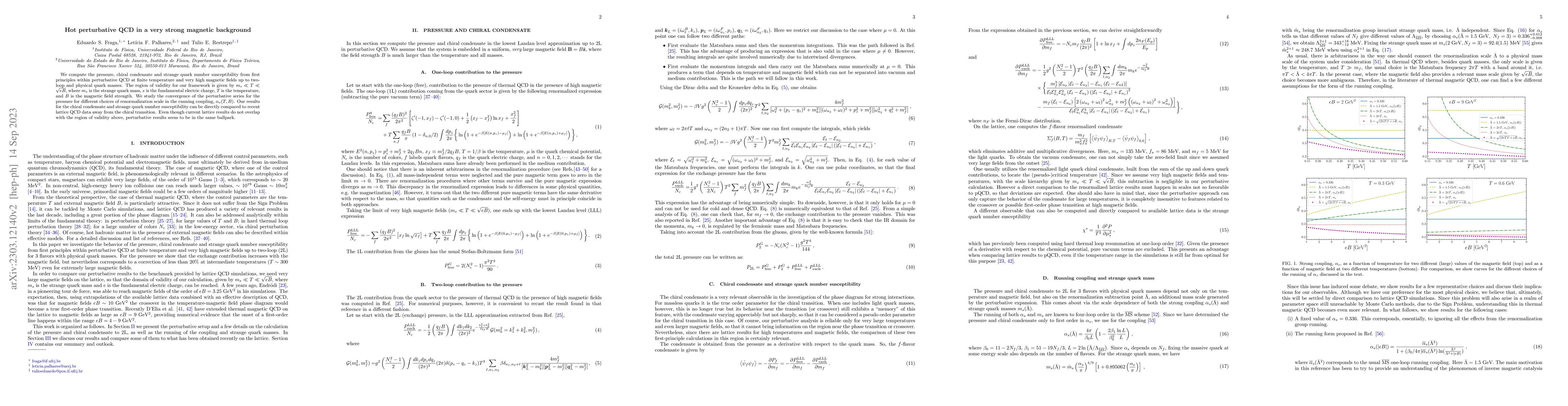 Thumbnail for Hot perturbative QCD in a very strong magnetic background