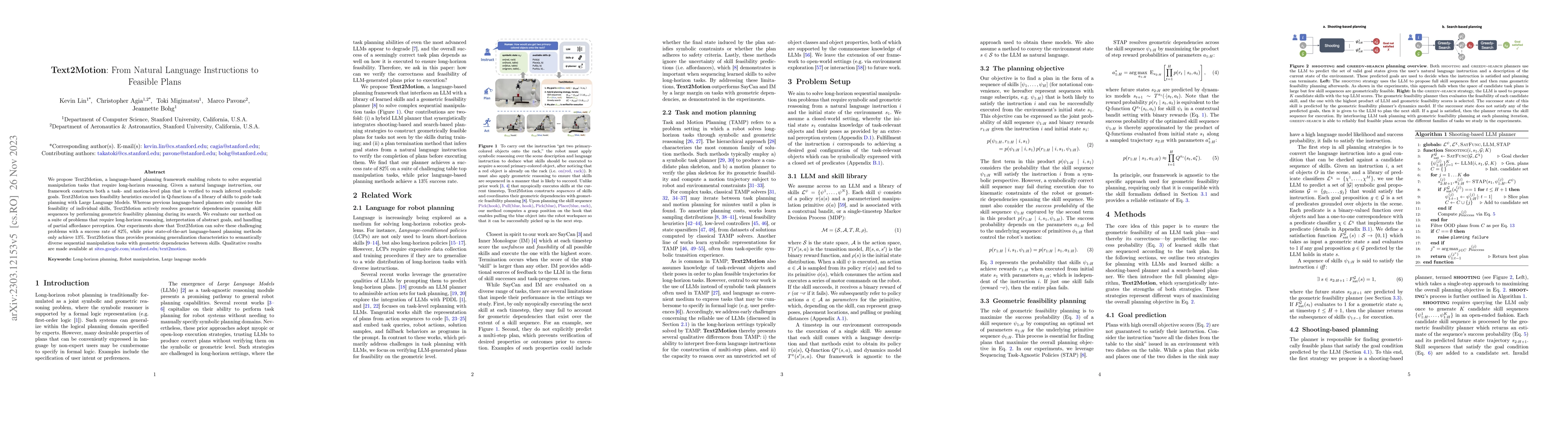 Thumbnail for Text2Motion: From Natural Language Instructions to Feasible Plans
