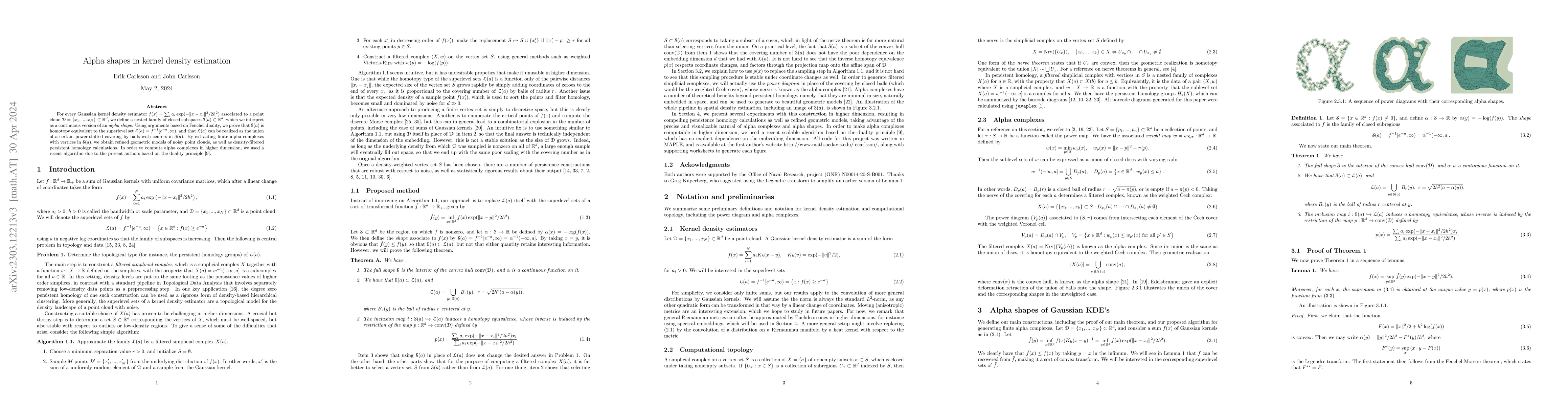 Thumbnail for Alpha shapes in kernel density estimation