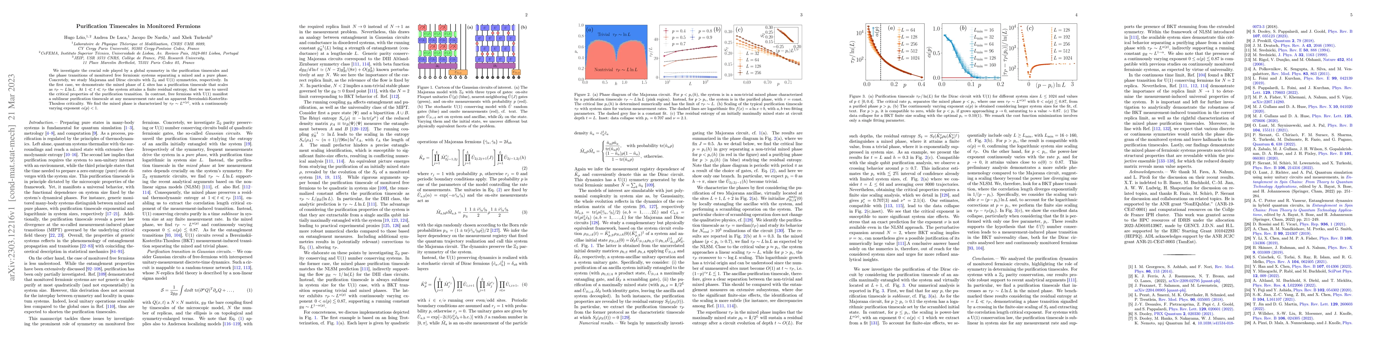 Thumbnail for Purification Timescales in Monitored Fermions