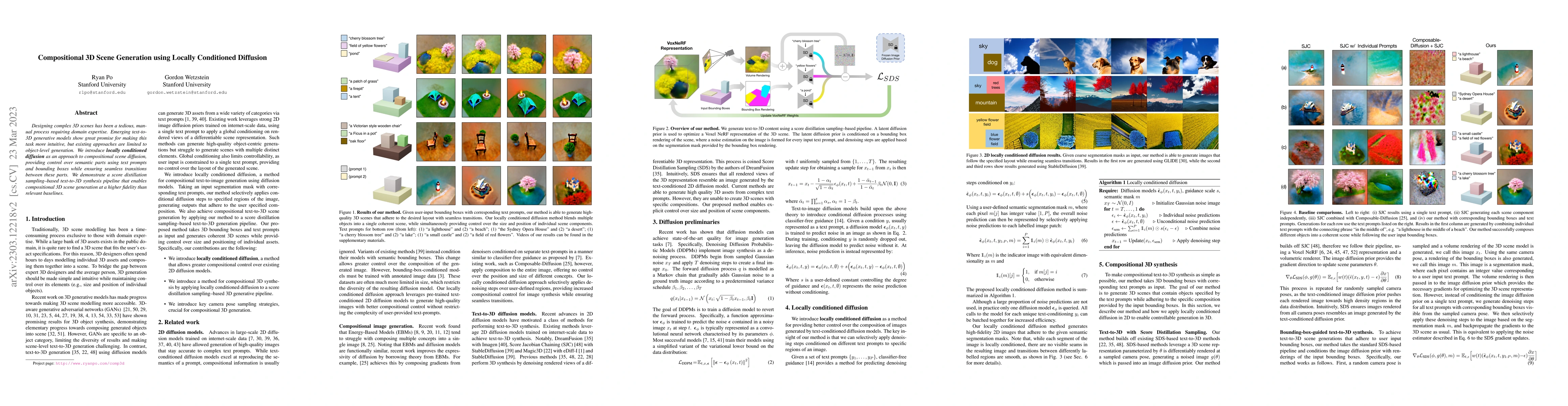 Thumbnail for Compositional 3D Scene Generation using Locally Conditioned Diffusion